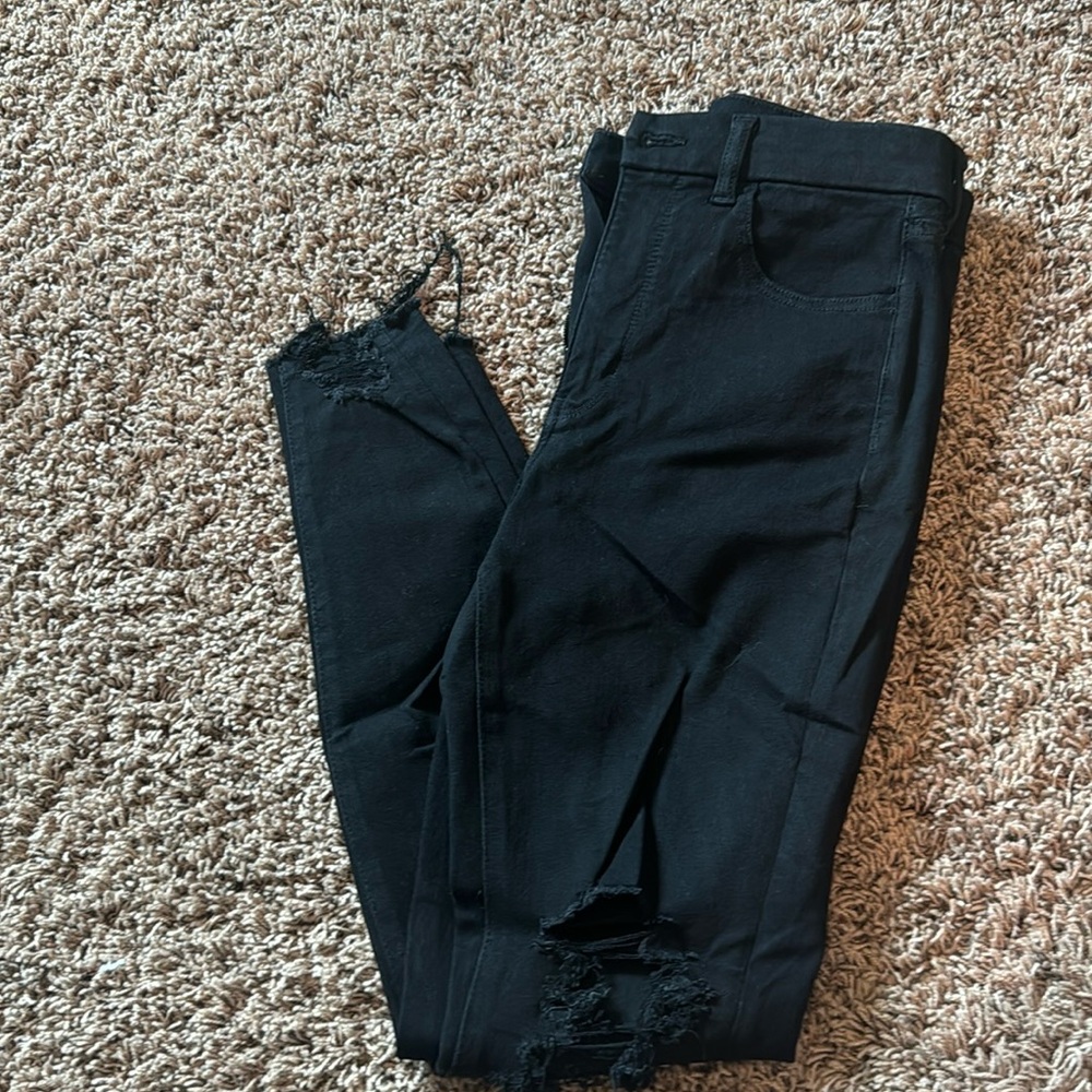 Curvy super high rise black jegging
